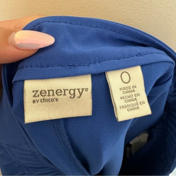 Zenergy by Chico's Golf Skirt w/ Zipper Detail Blue - Picture 3 of 5